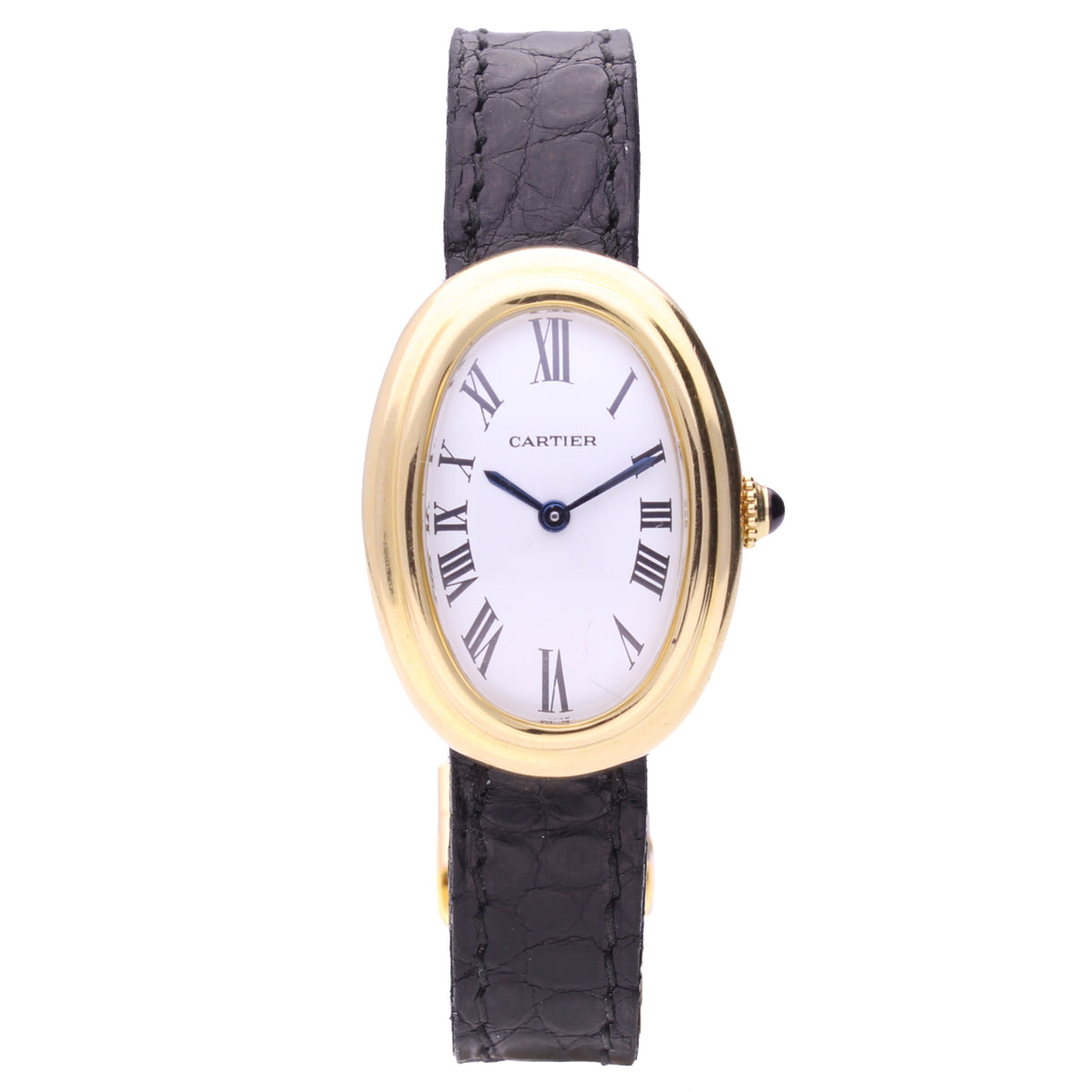 18ct yellow gold Cartier Baignoire wristwatch. Made 1978