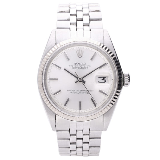 Stainless steel Rolex ref. 1601 Datejust wristwatch. Made 1970