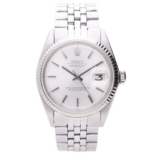 Stainless steel Rolex ref. 1601 Datejust wristwatch. Made 1970