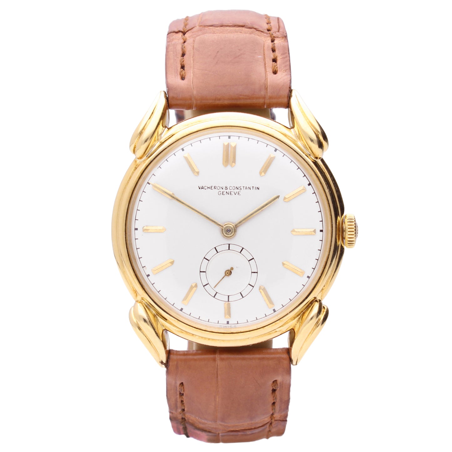 18ct yellow gold Vacheron & Constantin 'Cornes De Vache' wristwatch. Made 1945