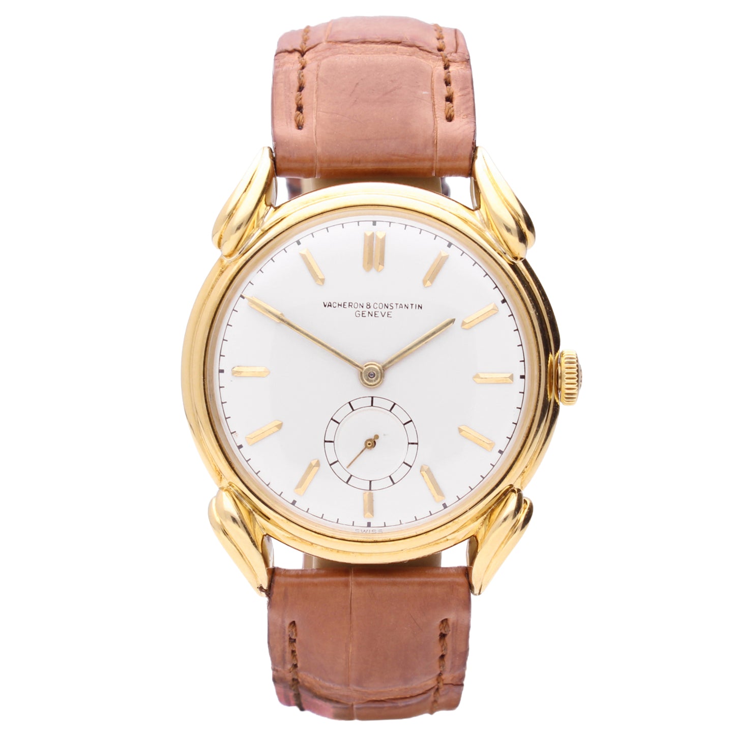 18ct yellow gold Vacheron & Constantin 'Cornes De Vache' wristwatch. Made 1945