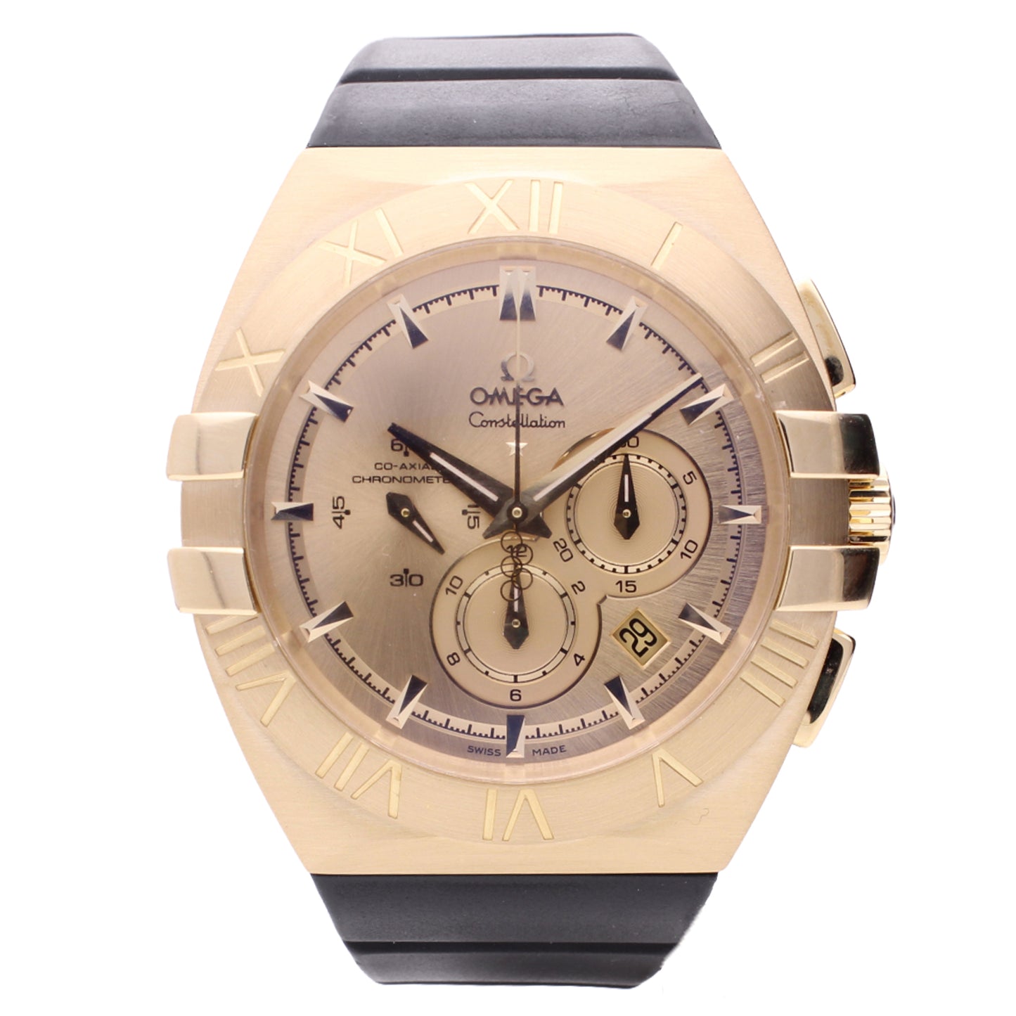 18ct yellow gold OMEGA Beijing Olympics Constellation wristwatch. Made 2008