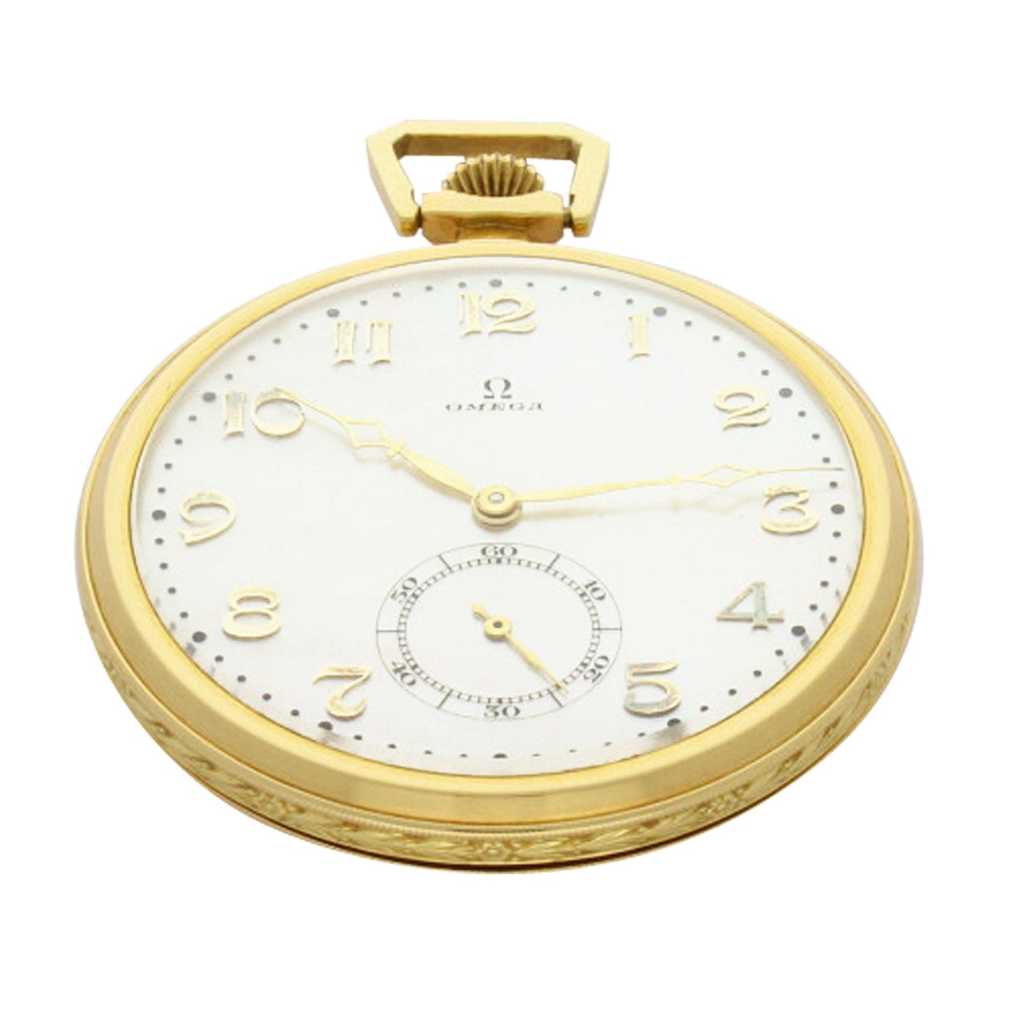 18ct yellow gold OMEGA open face pocket watch. Made 1929