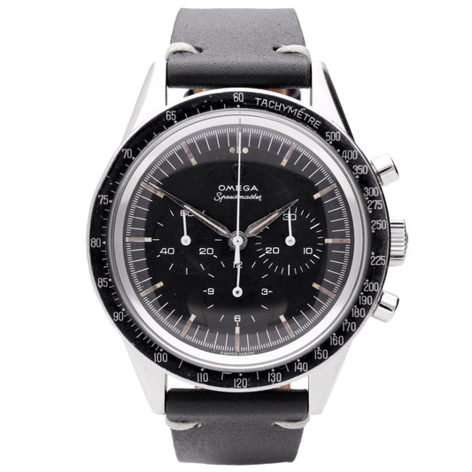 Stainless steel OMEGA ref. 2998 Speedmaster chronograph wristwatch. Made 1963
