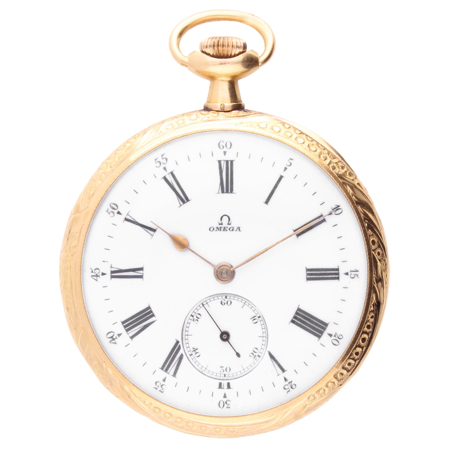 18ct yellow gold OMEGA open face pocket watch. Made 1911