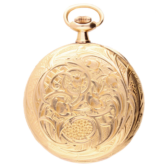 18ct yellow gold OMEGA open face pocket watch. Made 1911