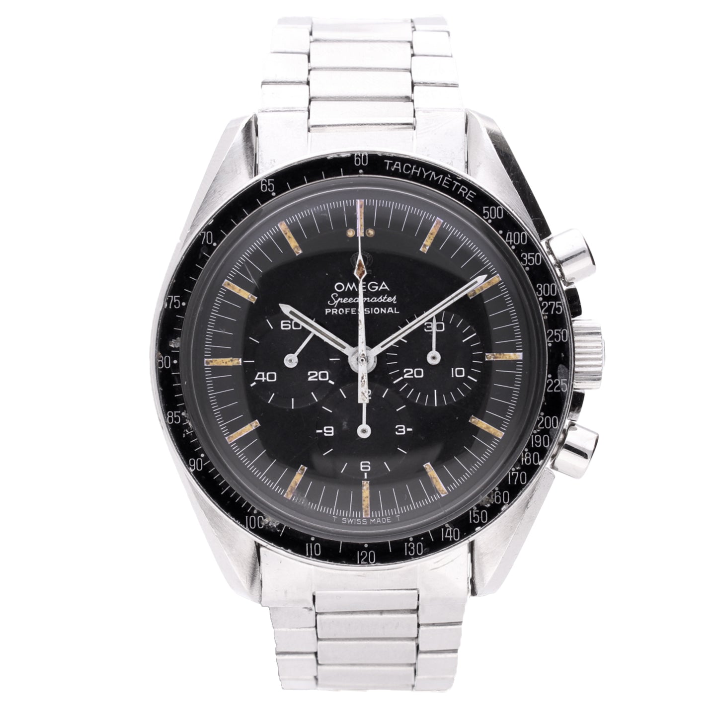 Stainless steel OMEGA ref. 145.012 Speedmaster Professional chronograph wristwatch issued to NAAFI. Made 1968