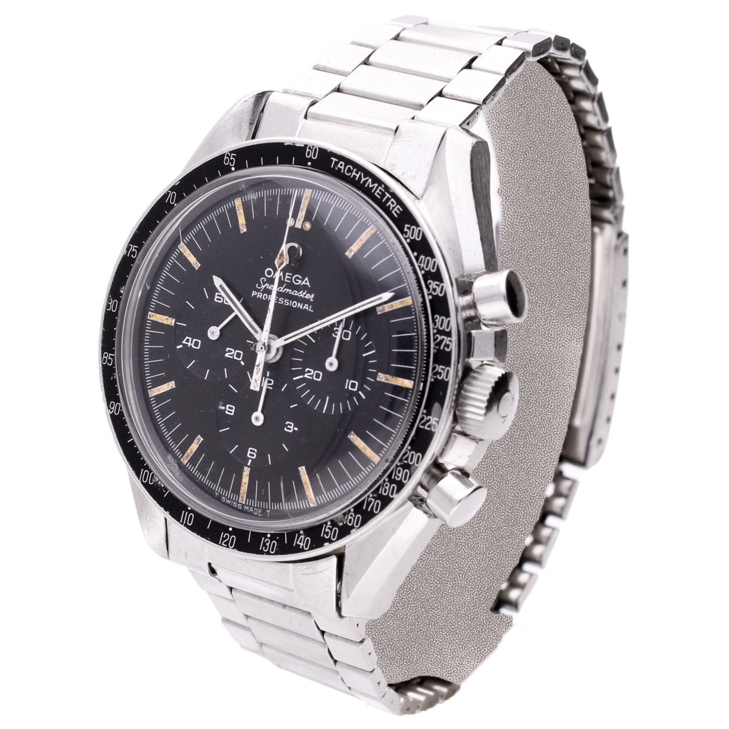 Stainless steel OMEGA ref. 145.012 Speedmaster Professional chronograph wristwatch issued to NAAFI. Made 1968