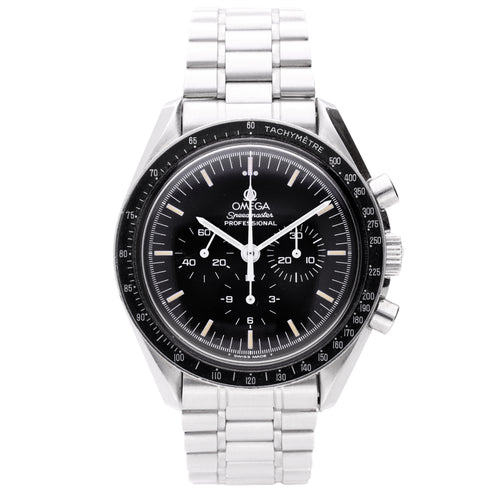 Stainless steel OMEGA Speedmaster ref. ST 345.0022 Professional 20th Anniversary 'Apollo XI' chronograph wristwatch. Made 1995