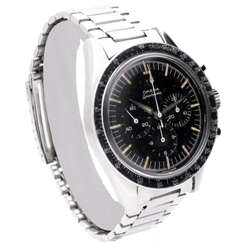 Stainless steel OMEGA ref. 105.002 'FAP' Speedmaster chronograph wristwatch. Made 1963