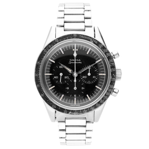 Stainless steel OMEGA ref. 105.002-62 Speedmaster chronograph wristwatch. Made 1963