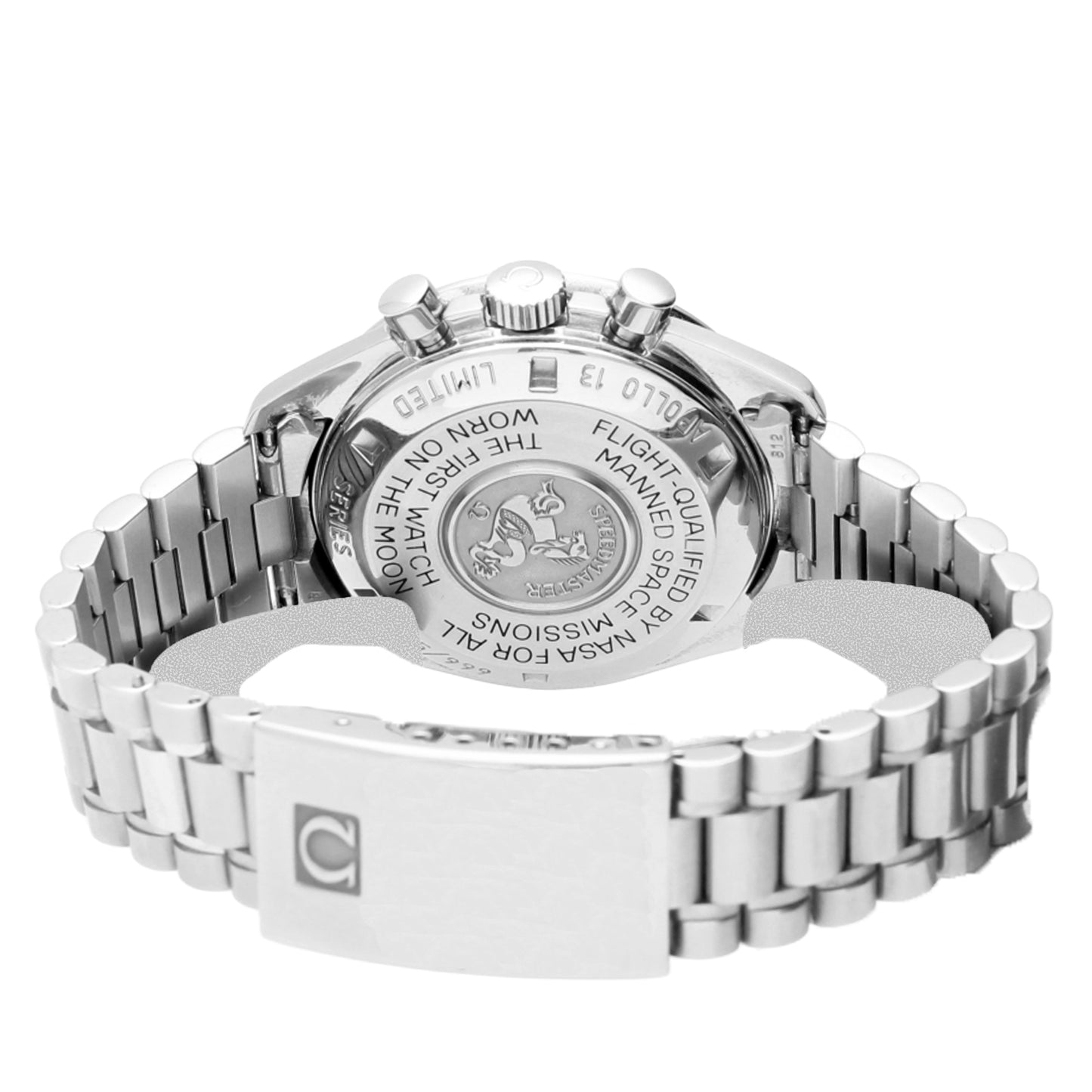 Stainless steel OMEGA ref. ST 345.0022 Speedmaster Professional 25th Anniversary 'Apollo XIII' chronograph wristwatch. Made 1995