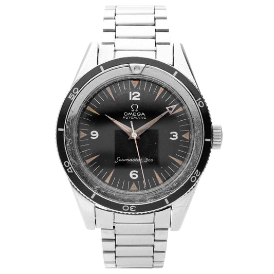 Stainless steel OMEGA 1st Generation Seamaster 300 automatic wristwatch. Made 1962