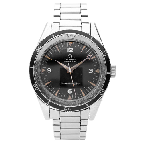 Stainless steel OMEGA 1st Generation Seamaster 300 automatic wristwatch. Made 1962