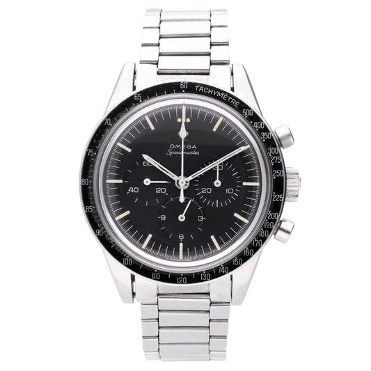 Stainless steel OMEGA 'Ed White' Speedmaster chronograph wristwatch. Made 1967