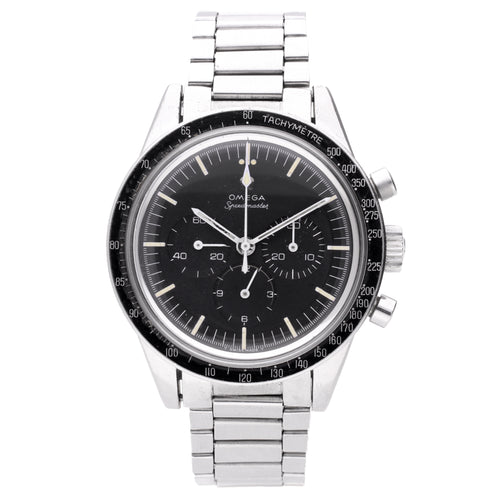 Stainless steel OMEGA 'Ed White' Speedmaster chronograph wristwatch. Made 1967