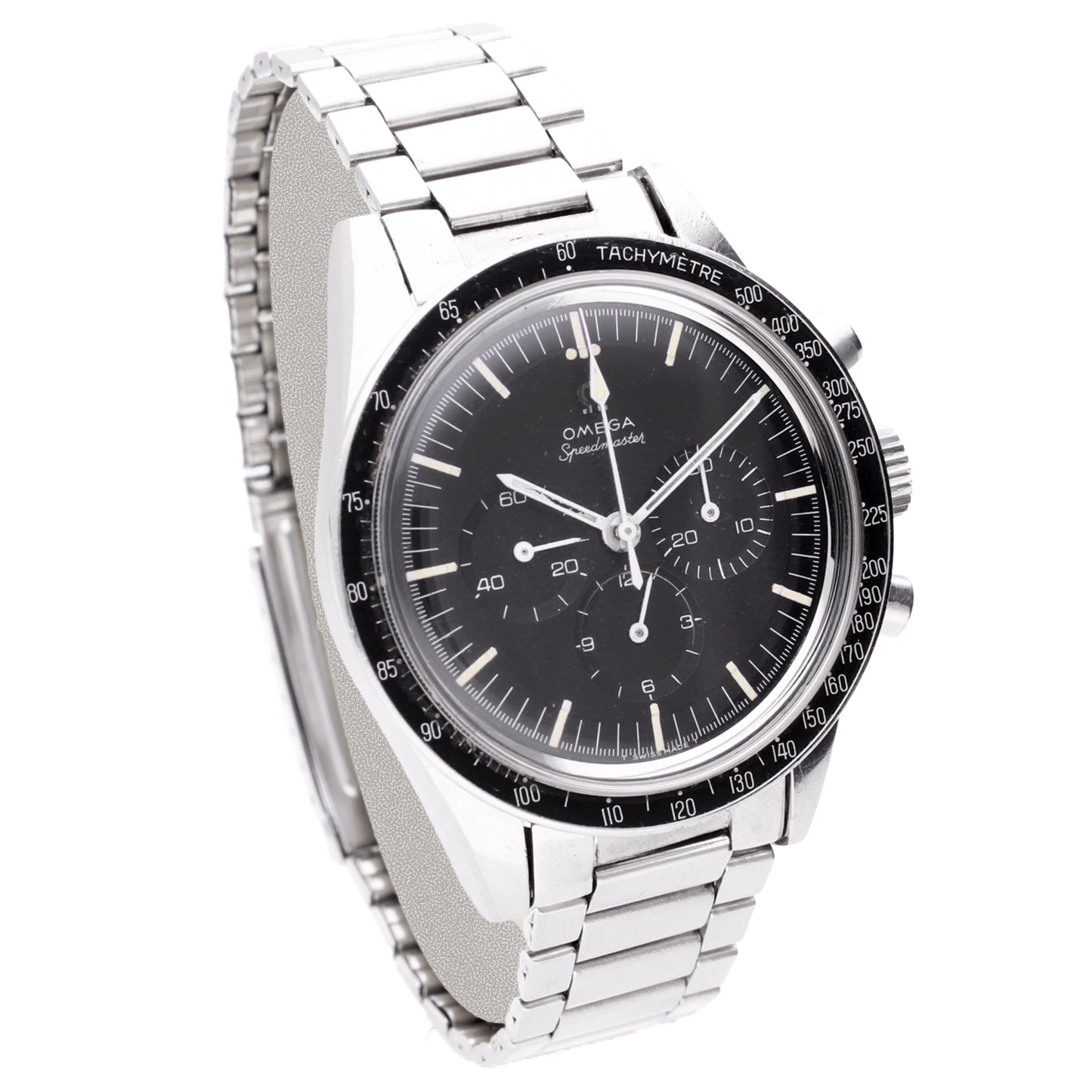 Stainless steel OMEGA 'Ed White' Speedmaster chronograph wristwatch. Made 1967