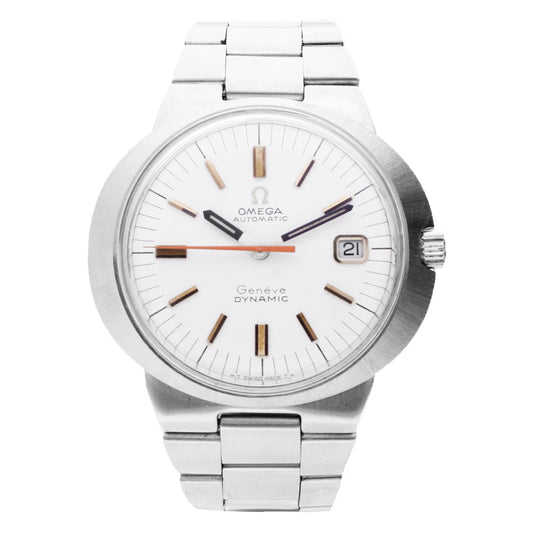 Stainless steel OMEGA Dynamic Genève automatic wristwatch. Made 1969