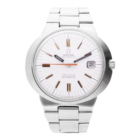 Stainless steel OMEGA Dynamic Genève automatic wristwatch. Made 1969