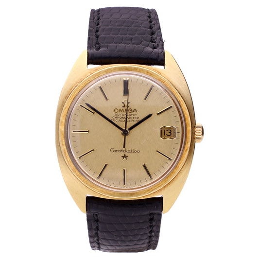 18ct yellow gold OMEGA Constellation automatic chronometer wristwatch. Made 1969