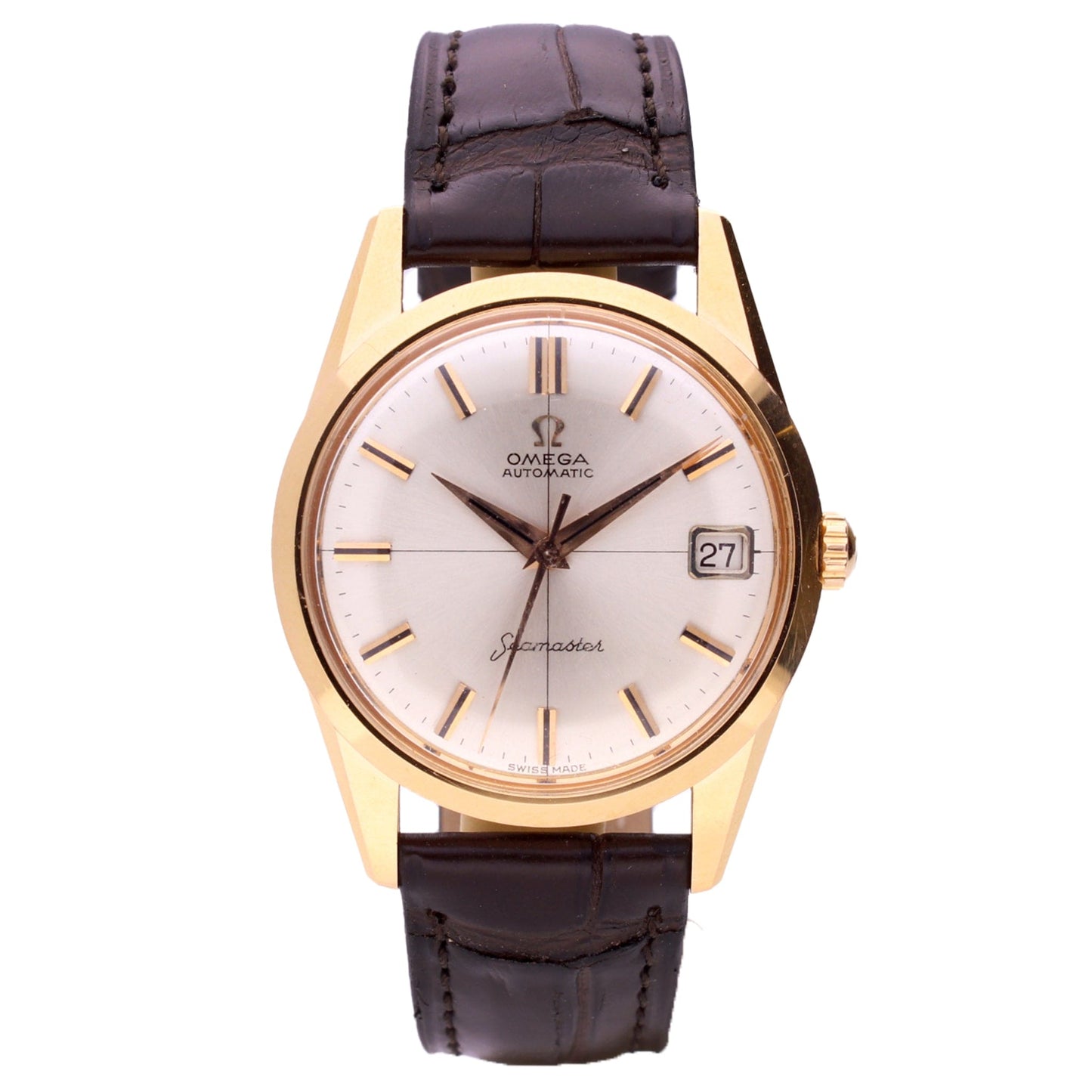 18ct rose gold OMEGA seamaster automatic wristwatch. Made 1962