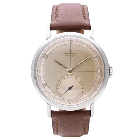 Stainless steel OMEGA Chronomètre wristwatch. Made 1948