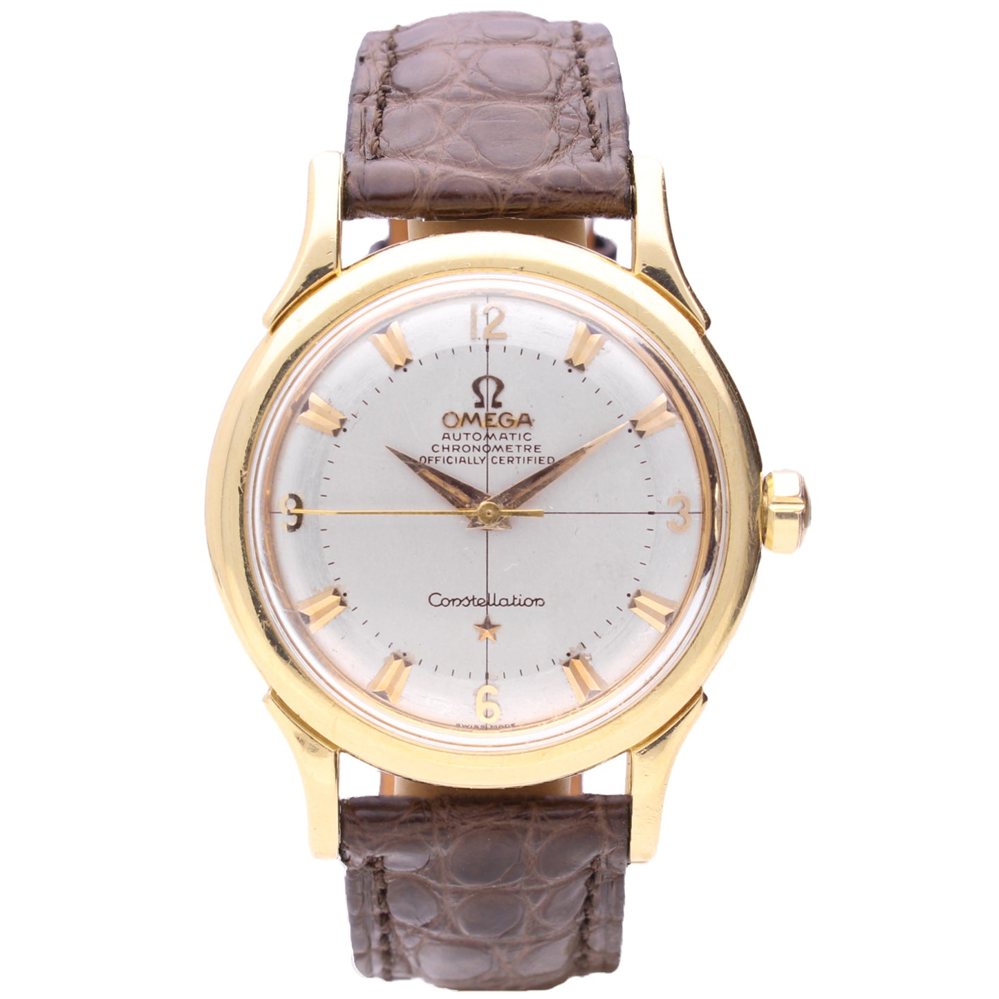 18ct yellow gold OMEGA Constellation automatic chronometer wristwatch. Made 1957