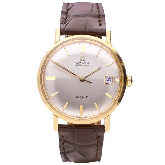 18ct yellow gold OMEGA 'De Ville' automatic wristwatch. Made 1968