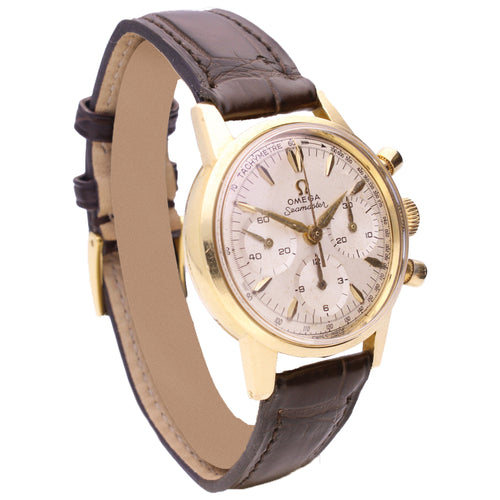 18ct yellow gold OMEGA chronograph wristwatch. Made 1965