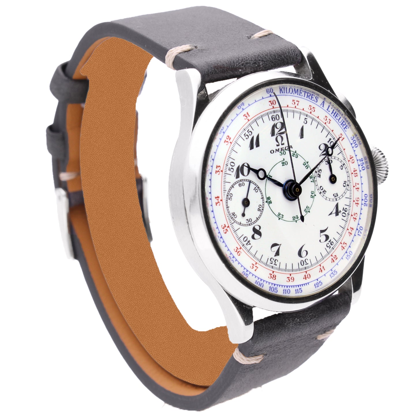 Stainless steel OMEGA 33.3 Chronograph wristwatch.