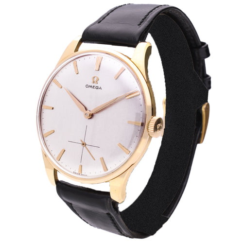 18ct rose gold OMEGA 'oversized' dress wristwatch. Made 1961