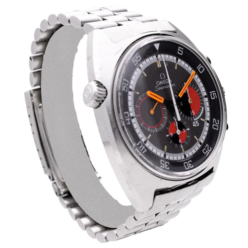 Stainless steel OMEGA Seamaster 'Soccertimer' chronograph wristwatch. Made 1969