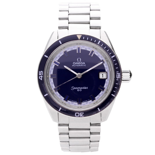 Stainless steel OMEGA Seamaster 60 automatic wristwatch. Made 1972