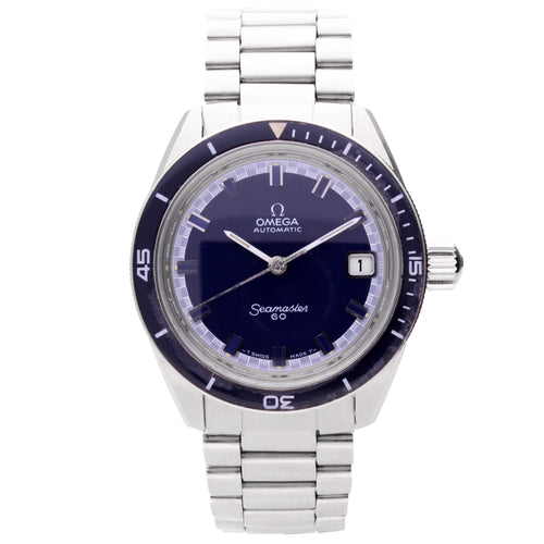 Stainless steel OMEGA Seamaster 60 automatic wristwatch. Made 1972
