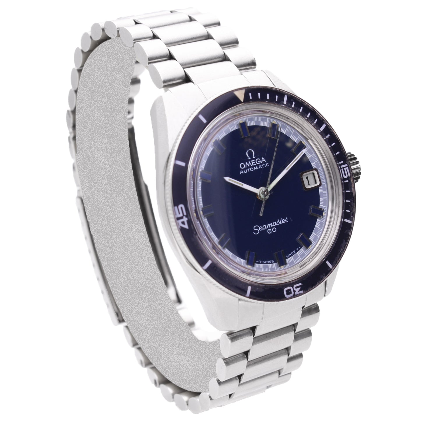 Stainless steel OMEGA Seamaster 60 automatic wristwatch. Made 1972