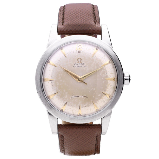 Stainless steel OMEGA Seamaster 'bumper' automatic wristwatch. Made 1963