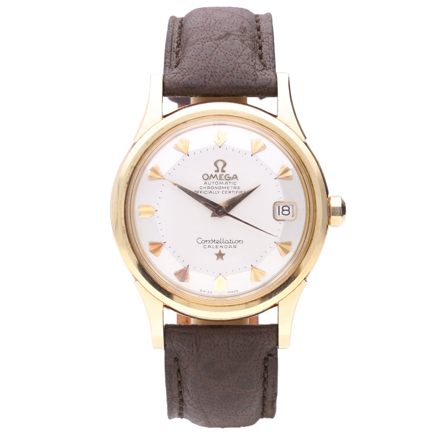 14ct yellow gold OMEGA Constellation automatic chronometer wristwatch. Made 1959