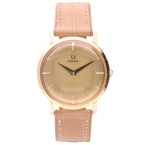 18ct yellow gold OMEGA dress wristwatch. Made 1959 Somlo London 18ct yellow gold OMEGA dress wristwatch. Made 1959 Somlo London