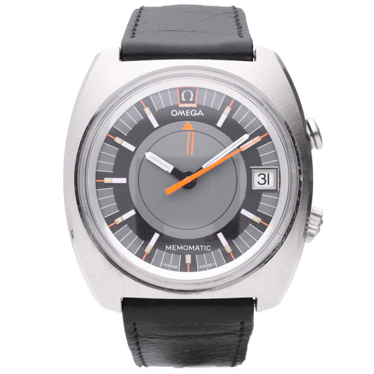 Stainless steel OMEGA Memomatic wristwatch. Made 1971