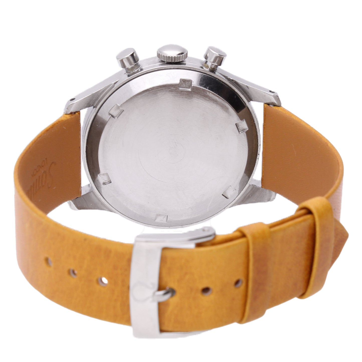 Stainless steel OMEGA chronograph wristwatch. Made 1953