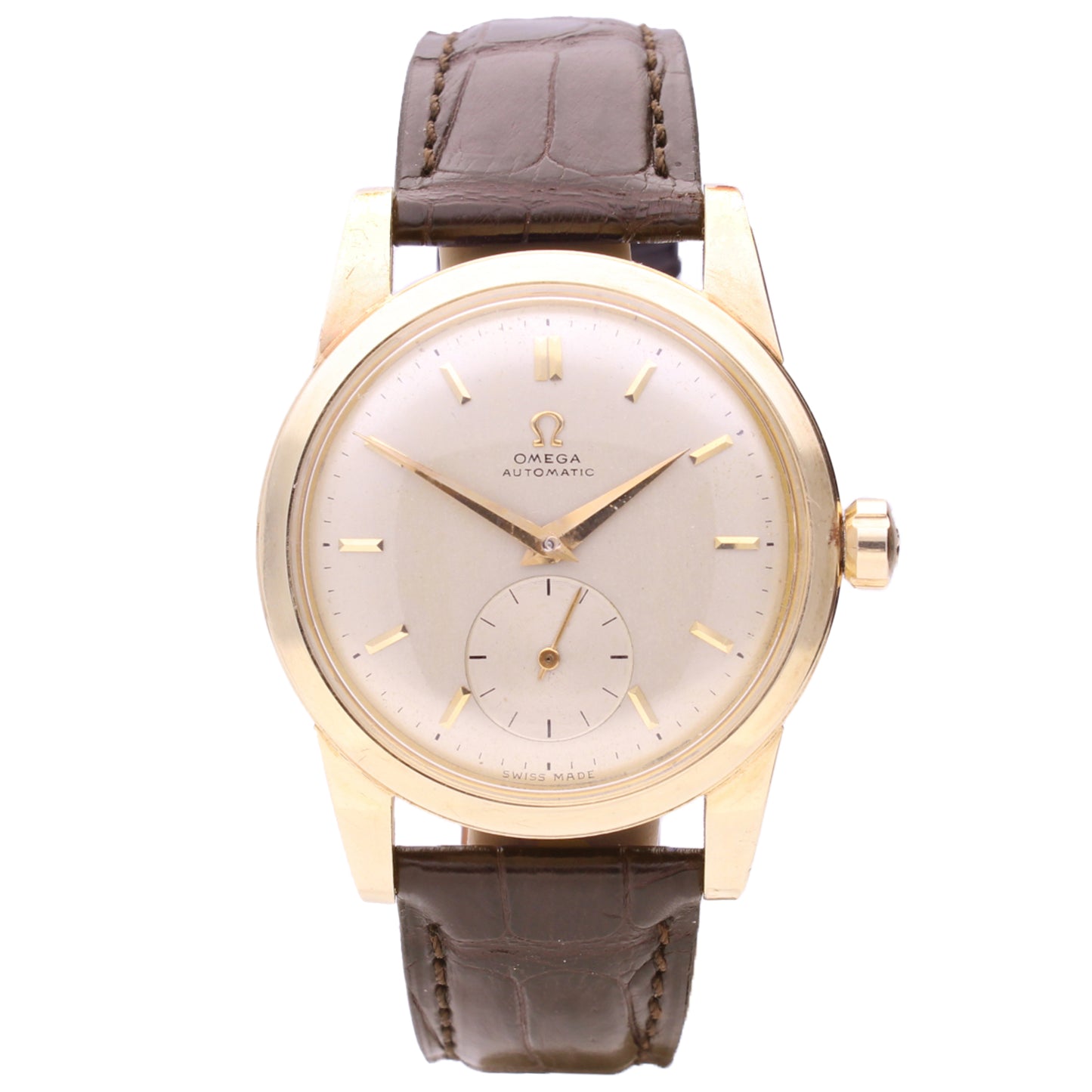 18ct yellow gold OMEGA Seamaster automatic wristwatch. Made 1951