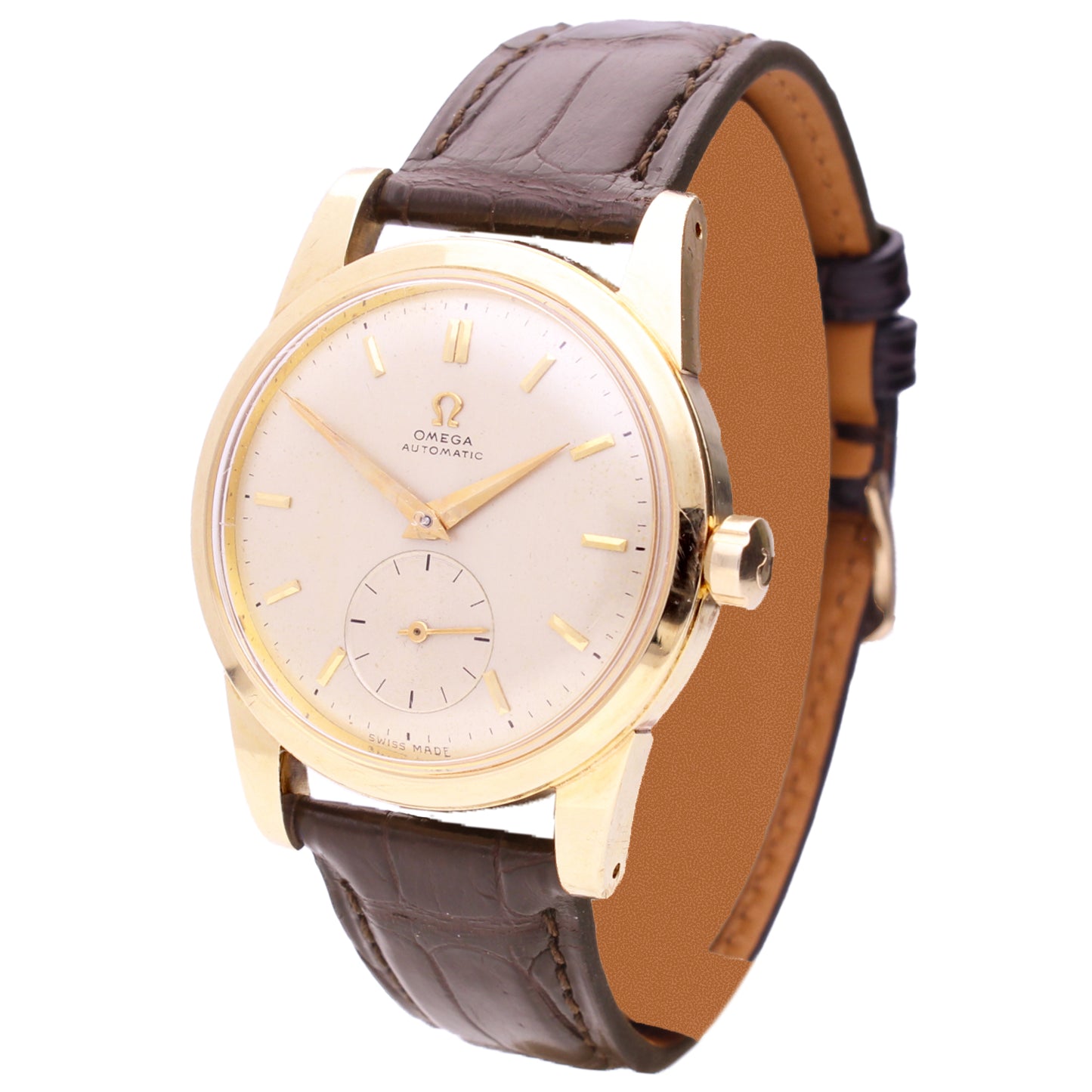 18ct yellow gold OMEGA Seamaster automatic wristwatch. Made 1951