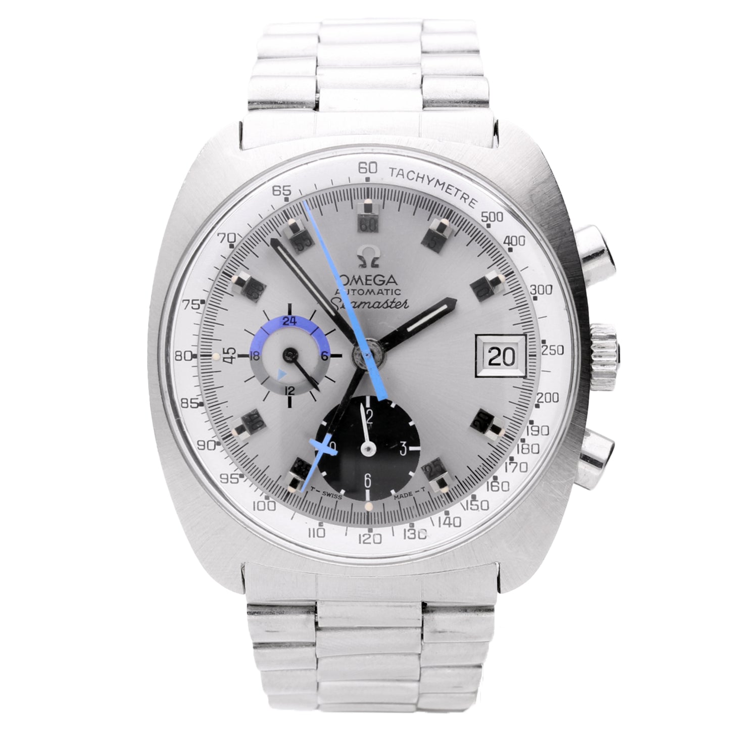 Stainless steel OMEGA Seamaster chronograph wristwatch. Made 1975