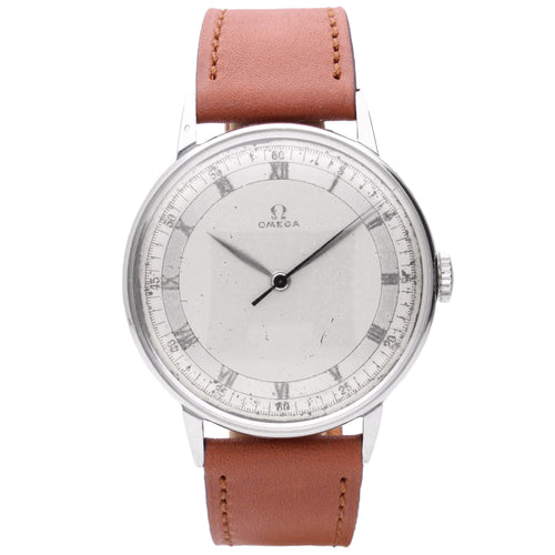 Stainless steel OMEGA dress wristwatch. Made 1944