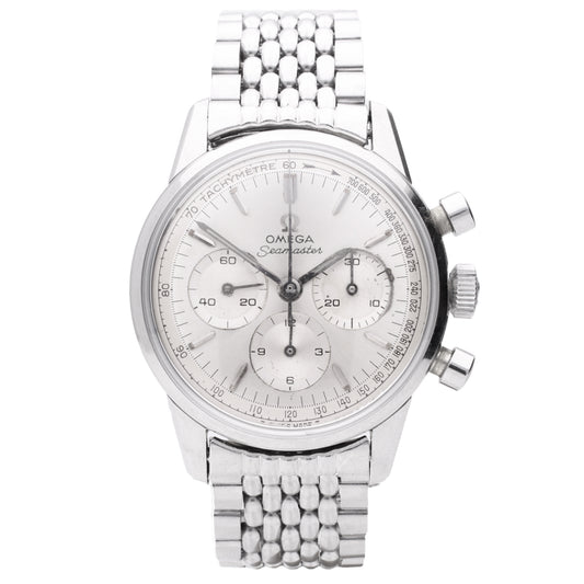 Stainless steel OMEGA Seamaster chronograph wristwatch. Made 1965