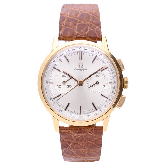 18ct yellow gold OMEGA chronograph wristwatch. Made 1963
