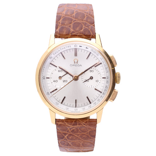 18ct yellow gold OMEGA chronograph wristwatch. Made 1963