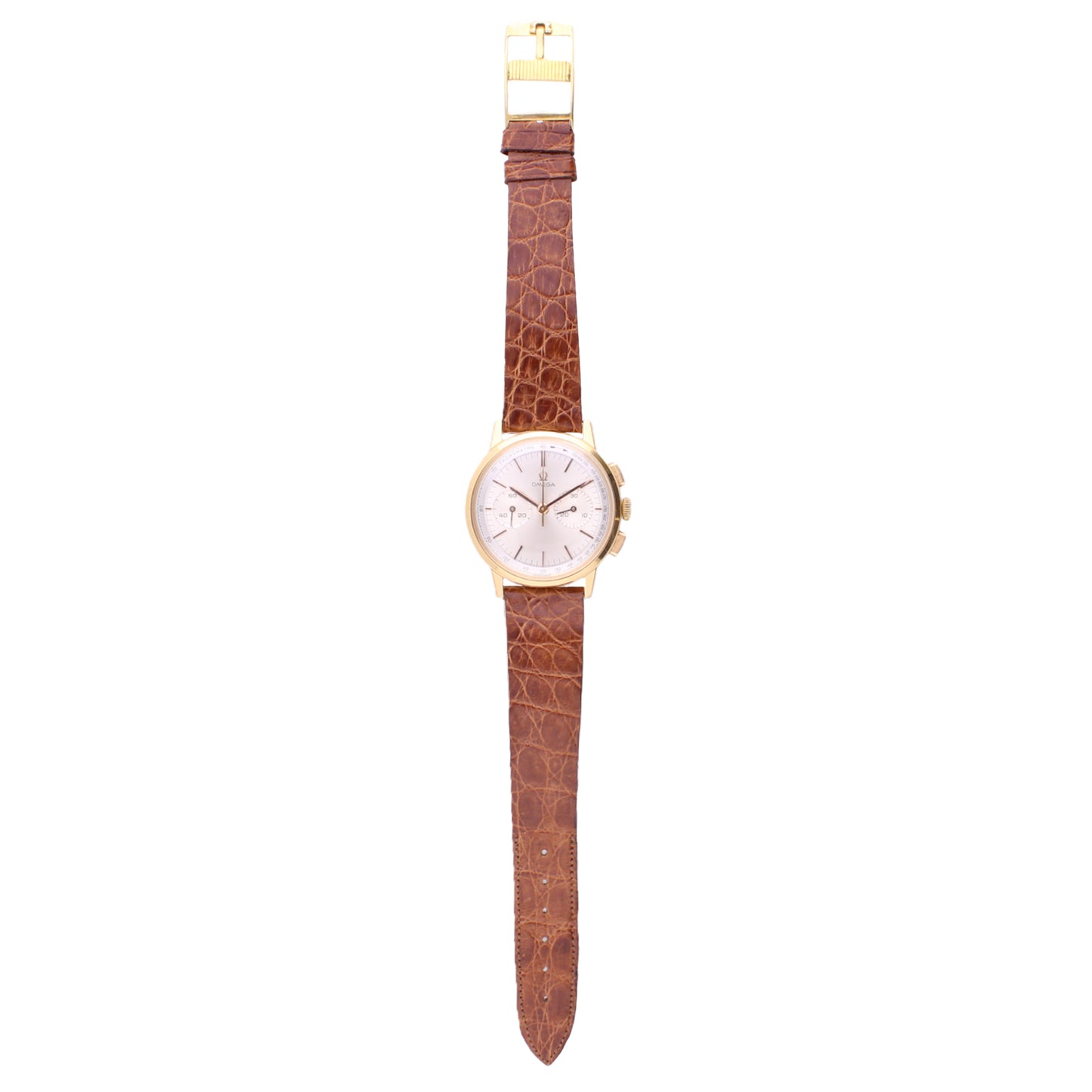18ct yellow gold OMEGA chronograph wristwatch. Made 1963
