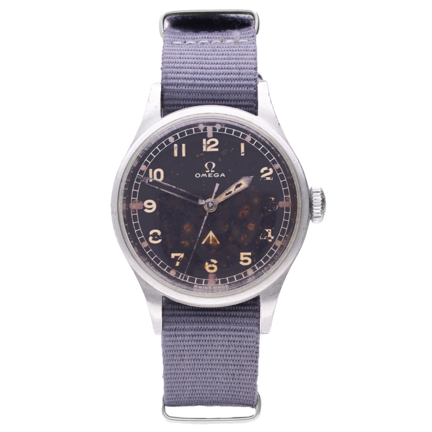 Stainless steel OMEGA Military wristwatch. Made 1953