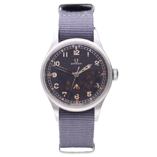 Stainless steel OMEGA Military wristwatch. Made 1953